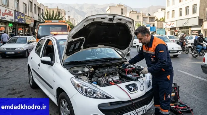خدمات امداد خودرو پژو 207