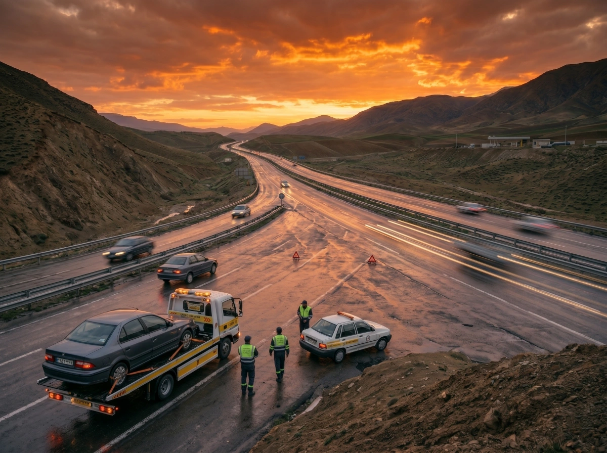 درحال امداد رسانی خودرو سمند
